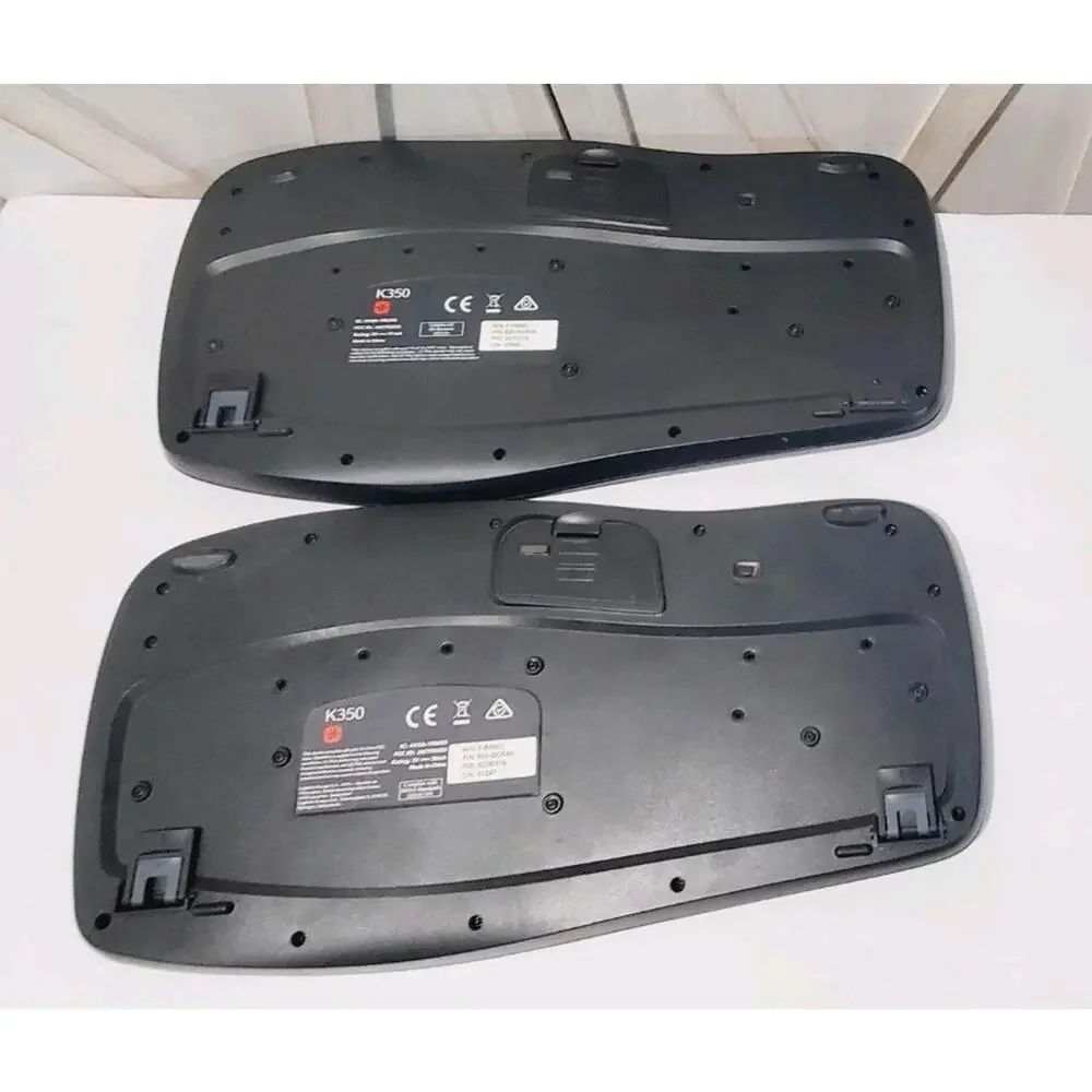 Lot Of 2 Logitech K350 Wireless Comfort Wave Keyboard NOT TESTED NO RECEIVERS